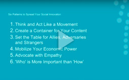 <b>Six Patterns to spread your social innovation</b> Watch the Six patterns webinar